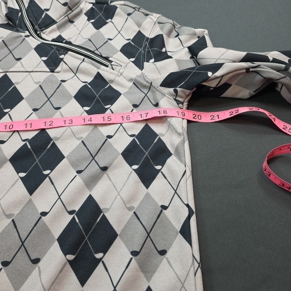 CEGOLFS Womans Side 1/4 Zip Golf Pullover-M-Golf Clubs Diamond Cut Tapestry - Picture 4 of 6